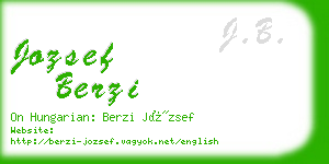 jozsef berzi business card
